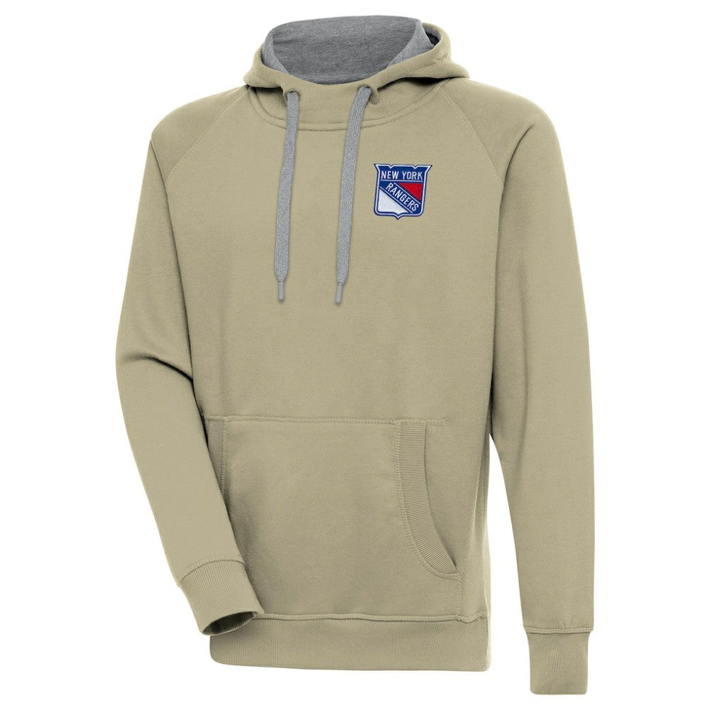 New York Rangers Antigua Victory Pullover Hoodie - Khaki | US 200069255