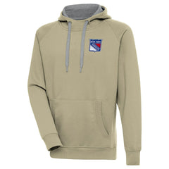 New York Rangers Antigua Victory Pullover Hoodie - Khaki | US 200069255