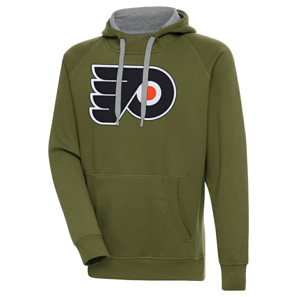 Philadelphia Flyers Antigua Victory Pullover Hoodie - Olive | US 200069262