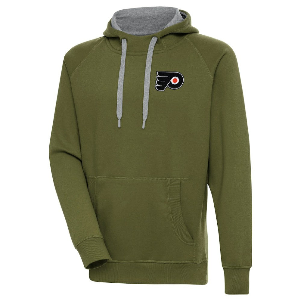 Philadelphia Flyers Antigua Victory Pullover Hoodie - Olive | US 200069264