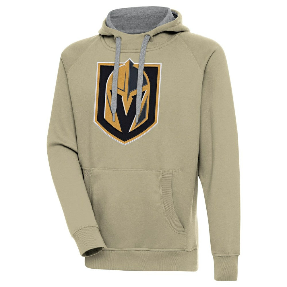 Vegas Golden Knights Antigua Victory Pullover Hoodie - Khaki | US 200069293