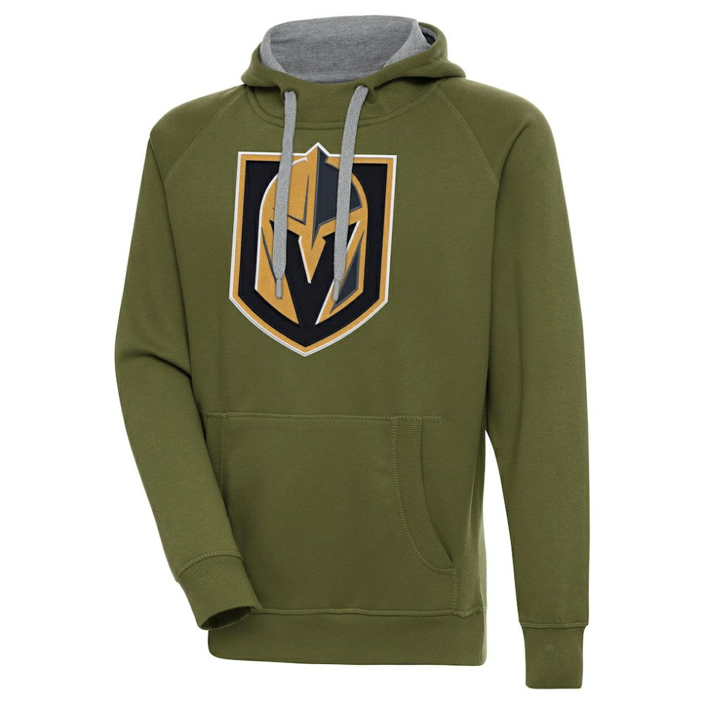 Vegas Golden Knights Antigua Victory Pullover Hoodie - Olive | US 200069294