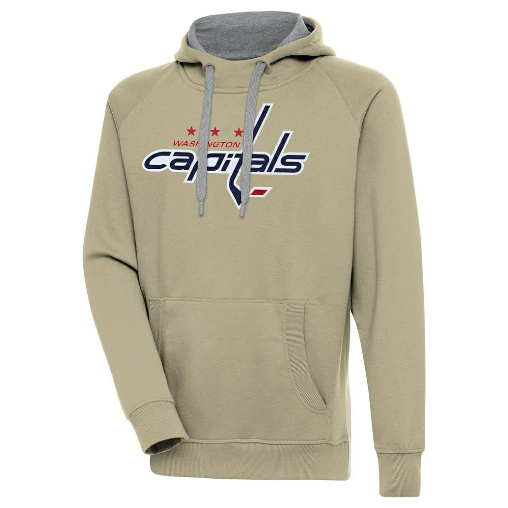 Washington Capitals Antigua Victory Pullover Hoodie - Khaki | US 200069297