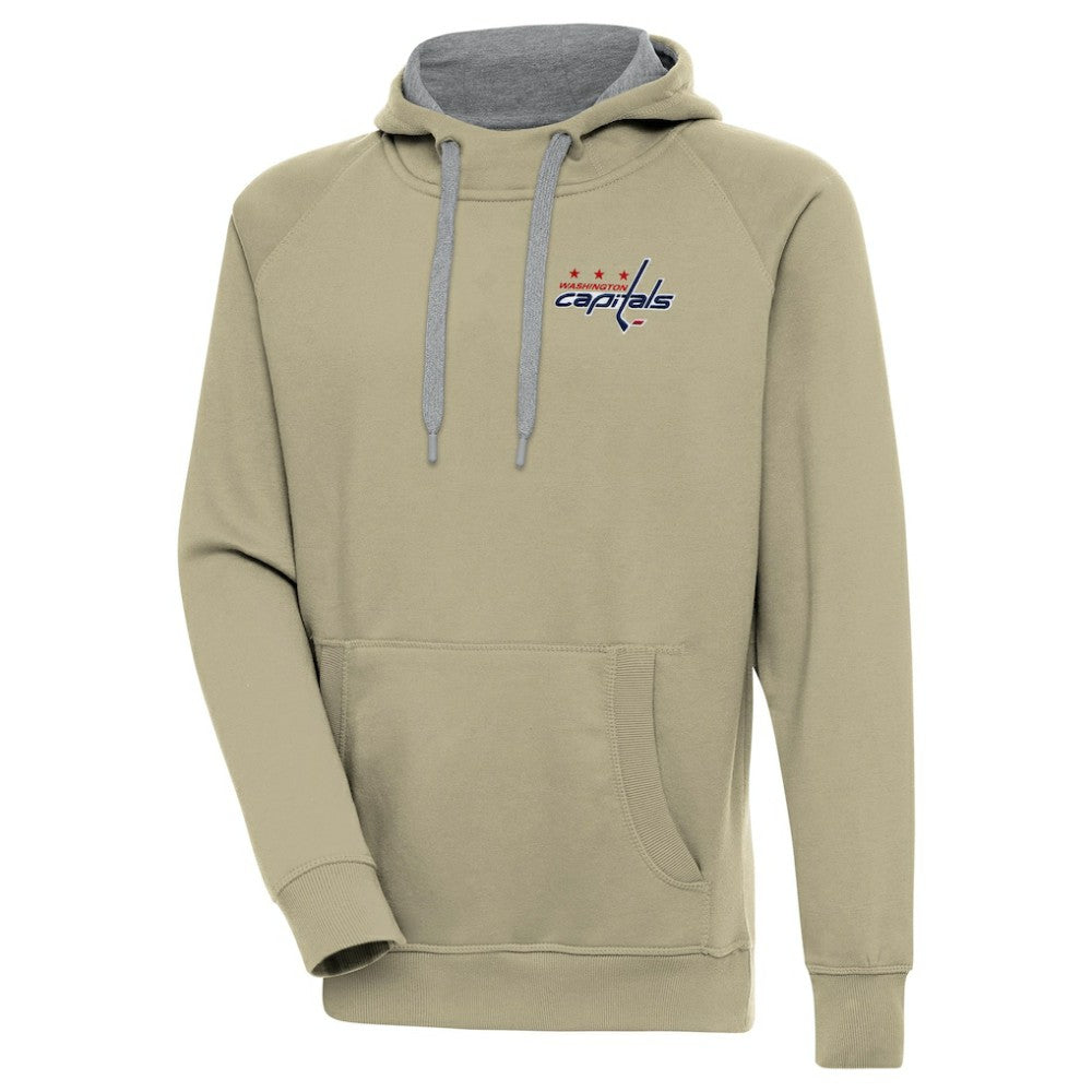 Washington Capitals Antigua Victory Pullover Hoodie - Khaki | US 200069299