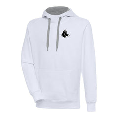 Boston Red Sox Antigua Metallic Victory Pullover Hoodie - White Hoodies