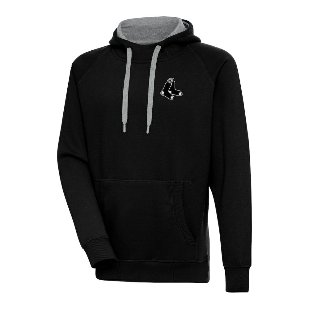 Boston Red Sox Antigua Metallic Victory Pullover Hoodie - Black Hoodies