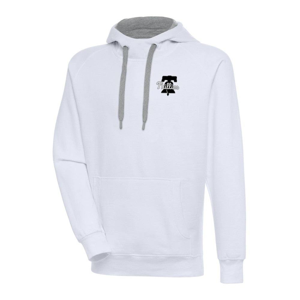 Philadelphia Phillies Antigua Metallic Victory Pullover Hoodie - White Hoodies