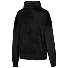 Carolina Panthers DKNY Sport Women's Deliliah Rhinestone Funnel Neck Pullover Sweatshirt - Black Pullover