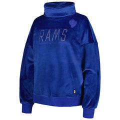 Los Angeles Rams DKNY Sport Women's Deliliah Rhinestone Funnel Neck Pullover Sweatshirt - Royal Pullover
