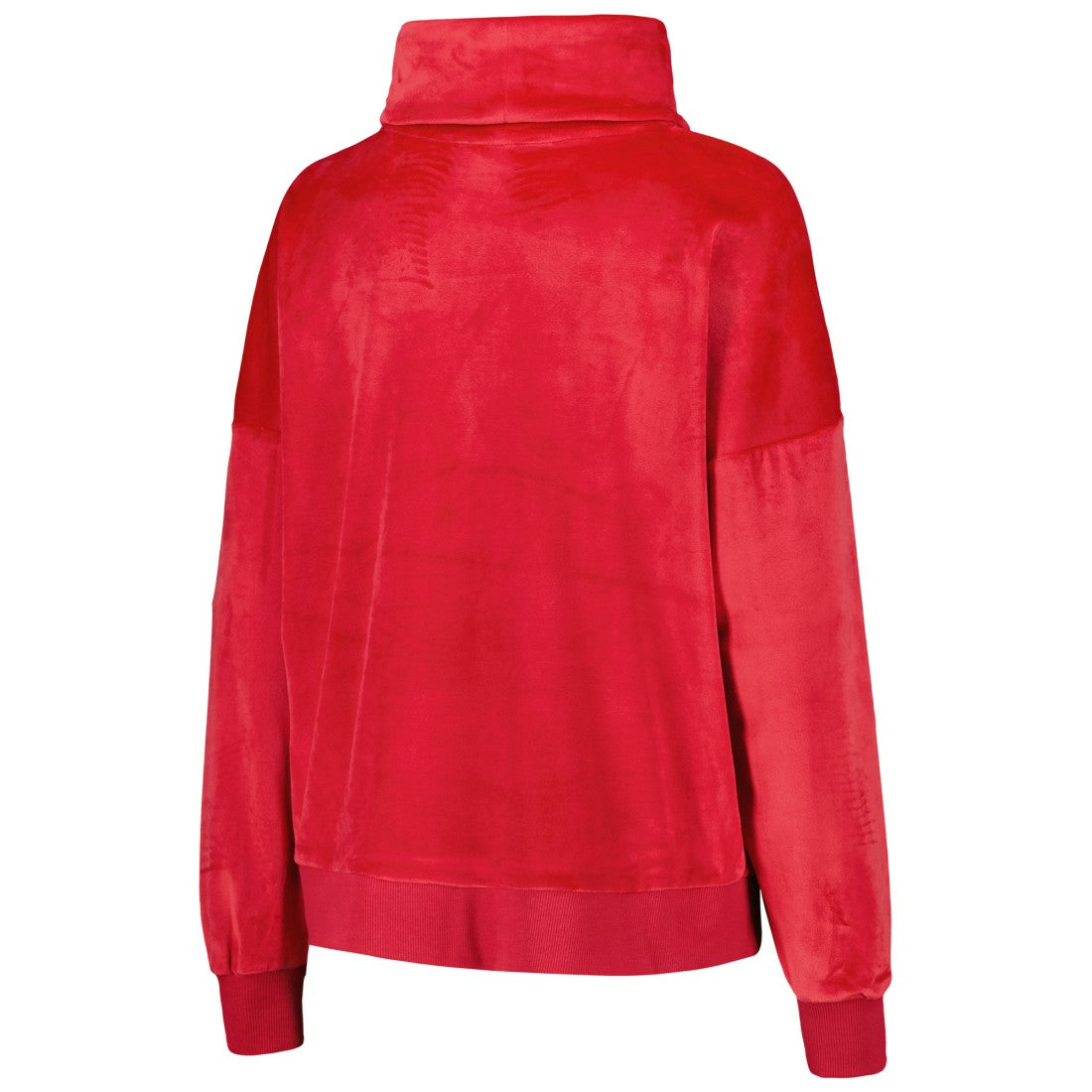 Tampa Bay Buccaneers DKNY Sport Women's Deliliah Rhinestone Funnel Neck Pullover Sweatshirt - Red Pullover