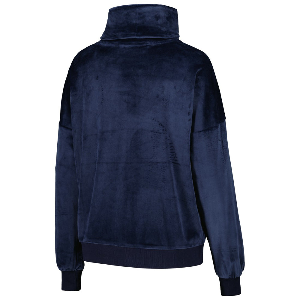 Tennessee Titans DKNY Sport Women's Deliliah Rhinestone Funnel Neck Pullover Sweatshirt - Navy Pullover