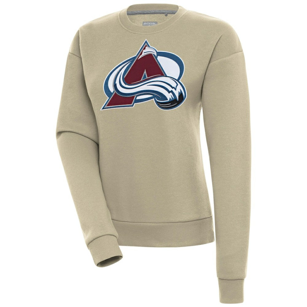 Colorado Avalanche Antigua Women's Victory Pullover Sweatshirt - Khaki | US 200070115