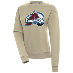 Colorado Avalanche Antigua Women's Victory Pullover Sweatshirt - Khaki | US 200070115