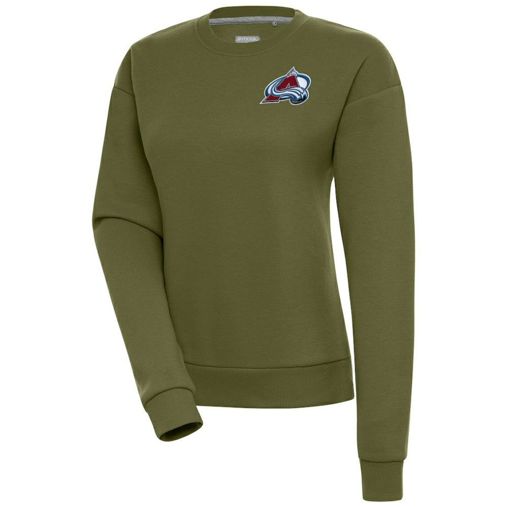 Colorado Avalanche Antigua Women's Victory Pullover Sweatshirt - Olive | US 200070118
