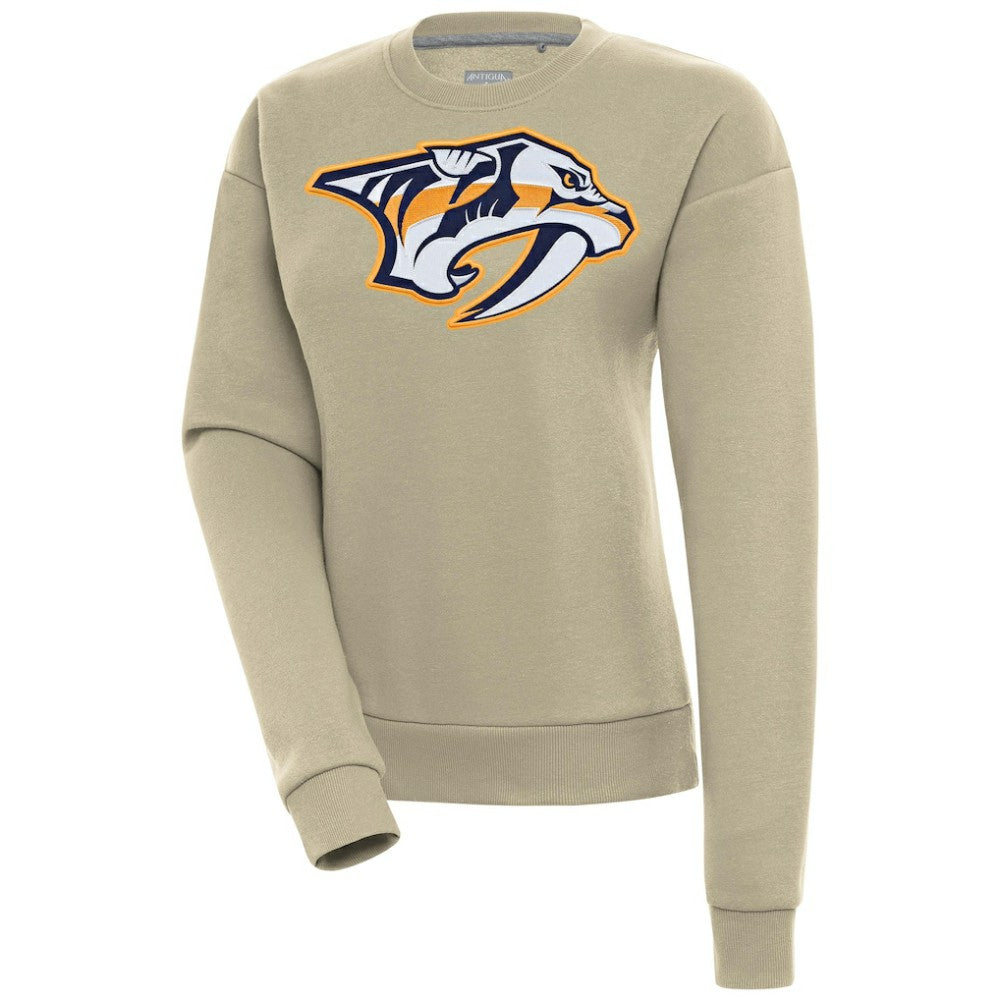 Nashville Predators Antigua Women's Victory Pullover Sweatshirt - Khaki | US 200070149