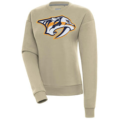 Nashville Predators Antigua Women's Victory Pullover Sweatshirt - Khaki | US 200070149