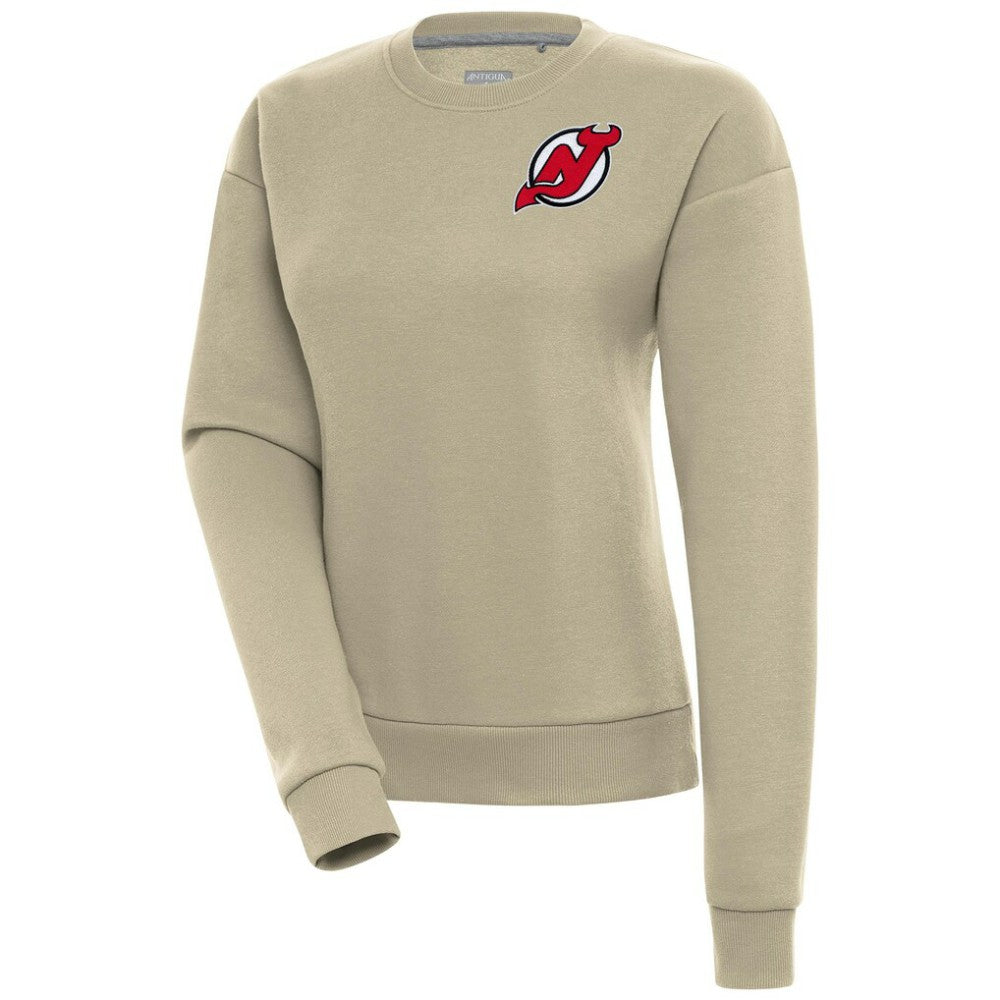 New Jersey Devils Antigua Women's Victory Pullover Sweatshirt - Khaki | US 200070155