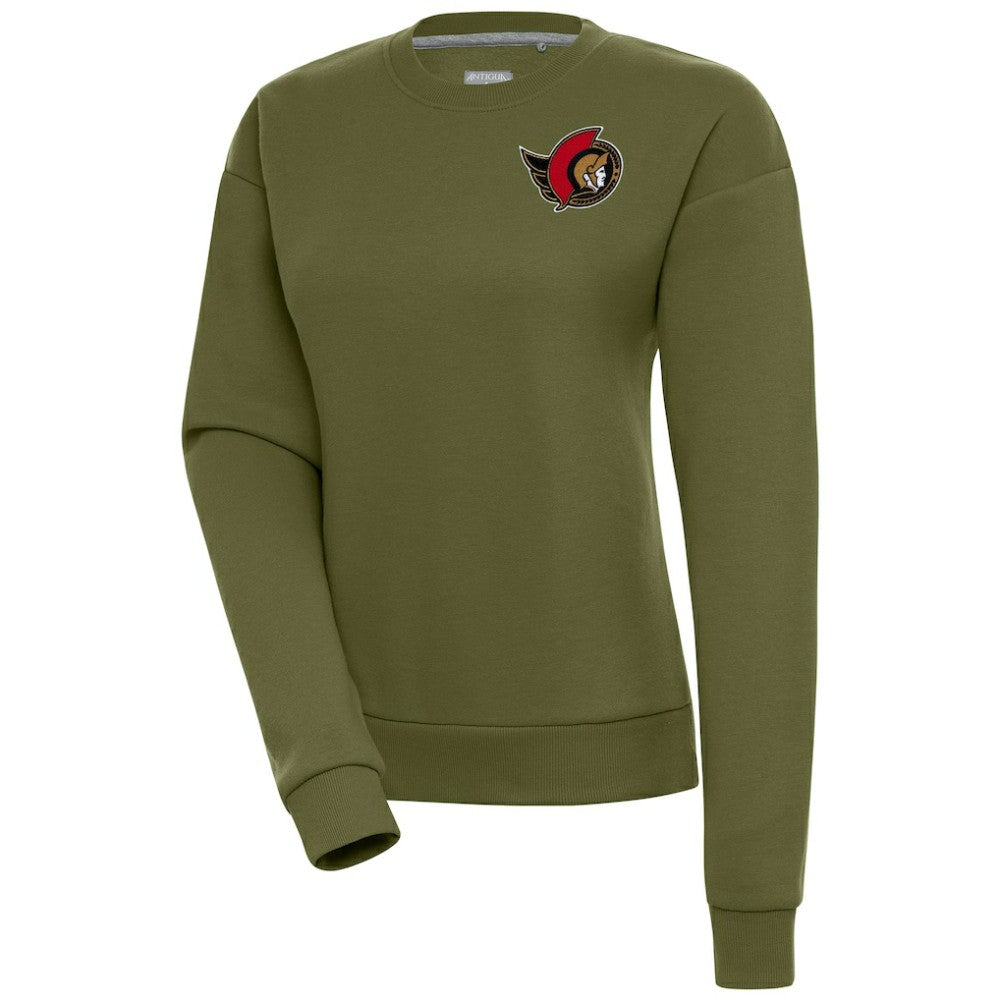 Ottawa Senators Antigua Women's Victory Pullover Sweatshirt - Olive | US 200070168