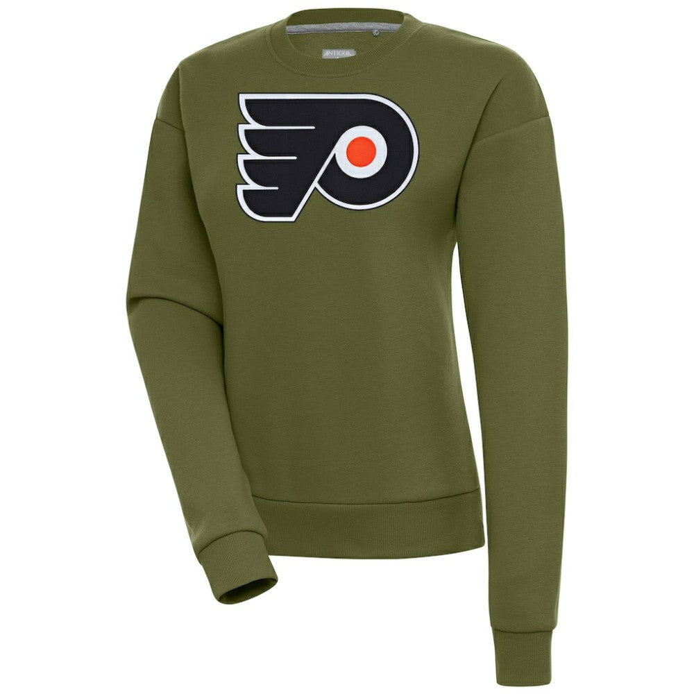 Philadelphia Flyers Antigua Women's Victory Pullover Sweatshirt - Olive | US 200070170