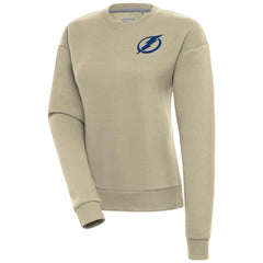 Tampa Bay Lightning Antigua Women's Victory Pullover Sweatshirt - Khaki | US 200070191