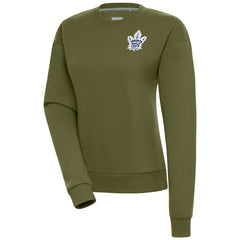 Toronto Maple Leafs Antigua Women's Victory Pullover Sweatshirt - Olive | US 200070196
