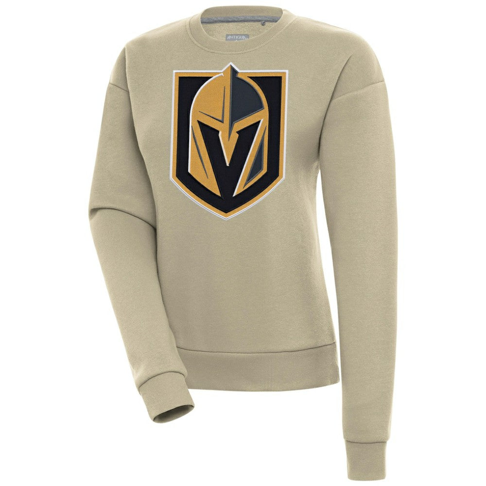 Vegas Golden Knights Antigua Women's Victory Pullover Sweatshirt - Khaki | US 200070201