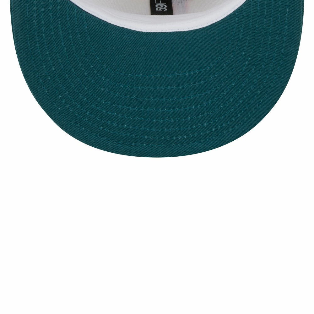 Los Angeles Dodgers New Era Chrome 59FIFTY Fitted Hat - Cream Hats