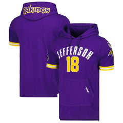 Justin Jefferson Minnesota Vikings Pro Standard Player Name & Number Hoodie T-Shirt - Purple Hoodies