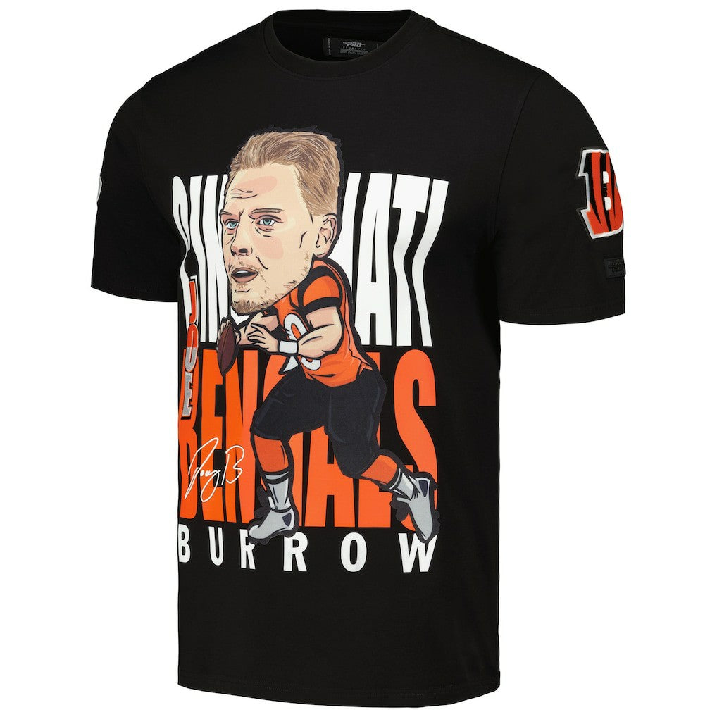 Joe Burrow Cincinnati Bengals Pro Standard Avatar Remix Player Graphic T-Shirt - Black T-shirts