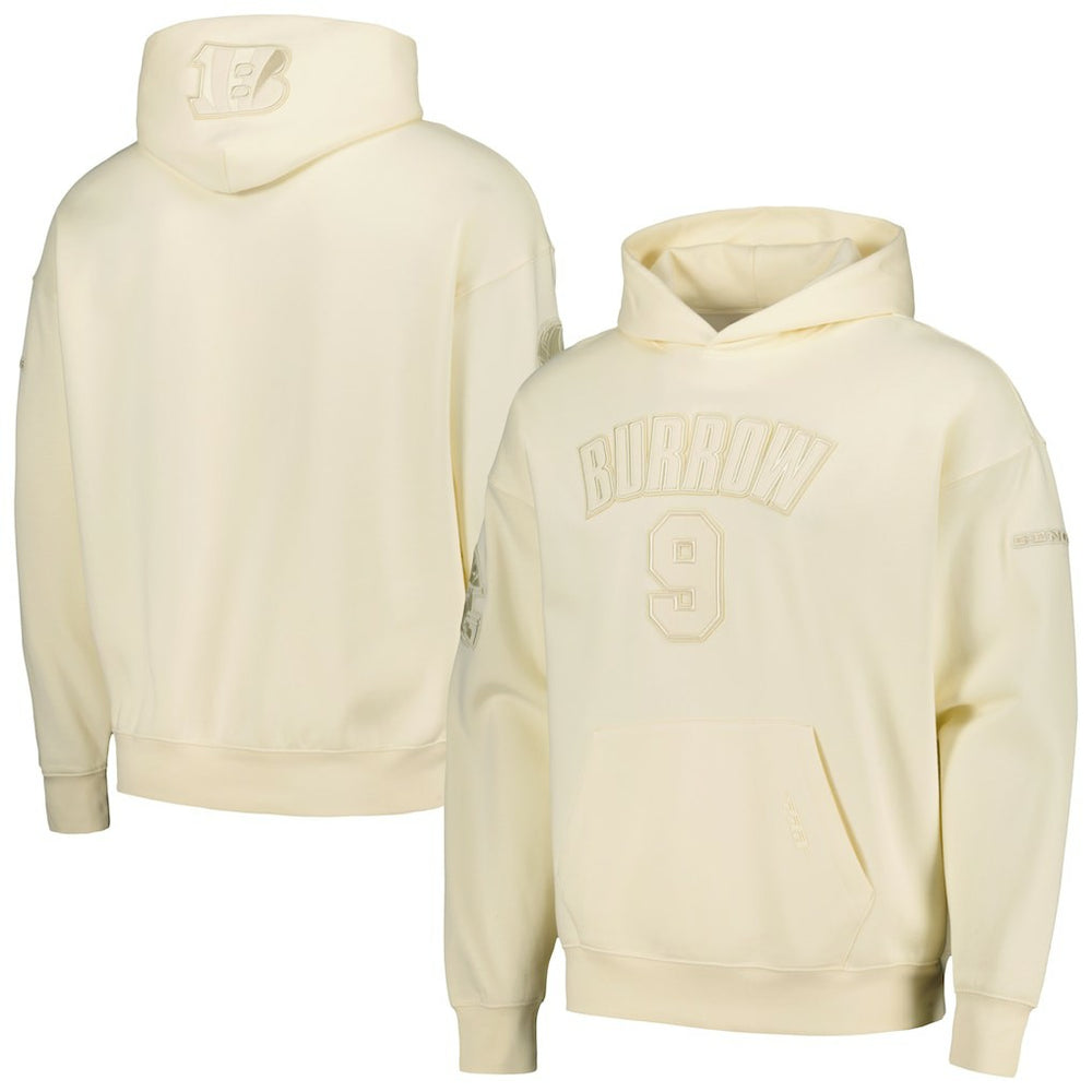 Joe Burrow Cincinnati Bengals Pro Standard Player Name & Number Pullover Hoodie - Cream Hoodies