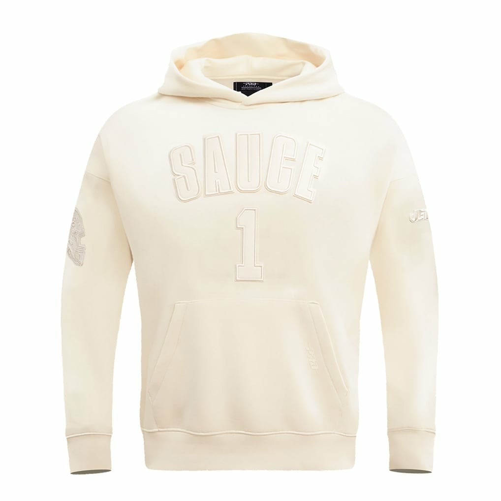 Ahmad Sauce Gardner New York Jets Pro Standard Player Name & Number Pullover Hoodie - Cream Hoodies