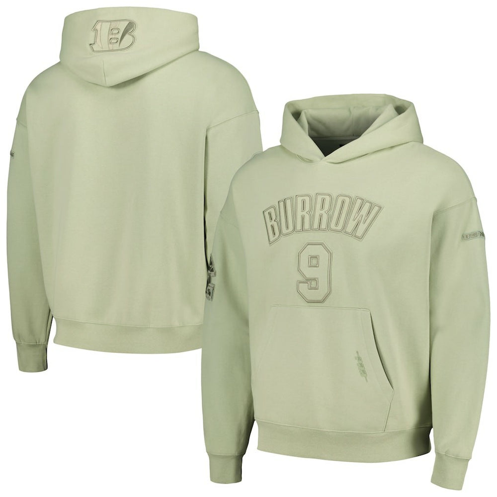 Joe Burrow Cincinnati Bengals Pro Standard Player Name & Number Pullover Hoodie - Light Green Hoodies
