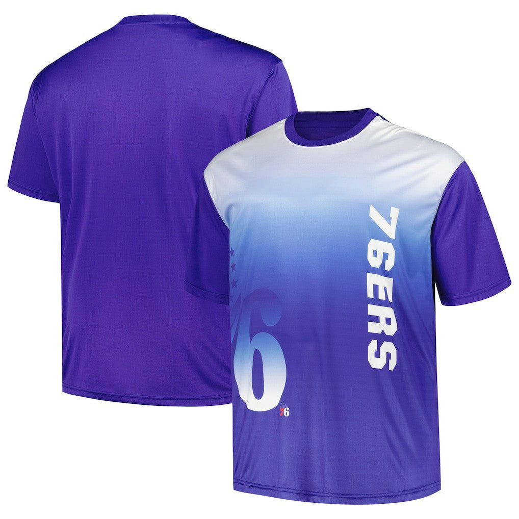 Philadelphia 76ers Big & Tall Sublimated T-Shirt Royal outlet
