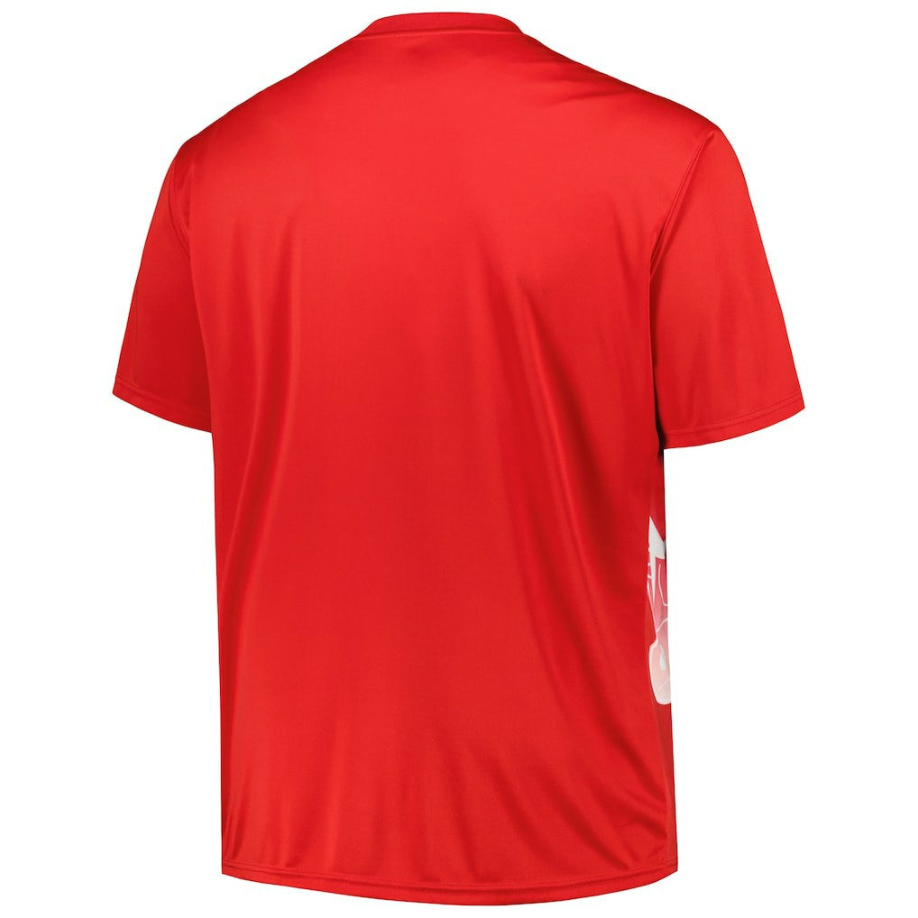 Chicago Bulls Big & Tall Sublimated T-Shirt Red outlet