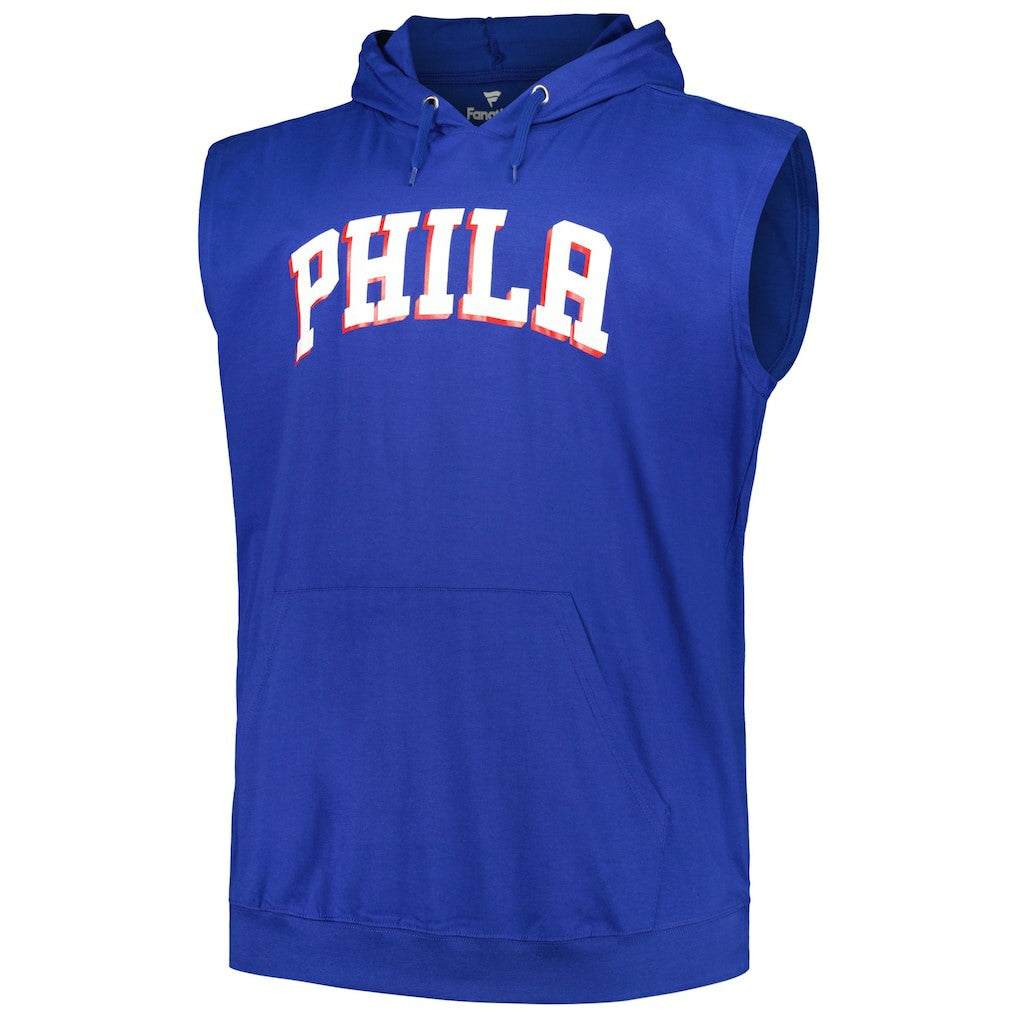 Philadelphia 76ers Big & Tall Jersey Muscle Pullover Hoodie Royal - Fanatics
