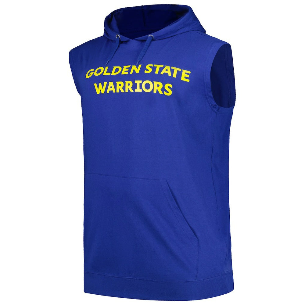 Golden State Warriors Big & Tall Jersey Muscle Pullover Hoodie Royal - Fanatics