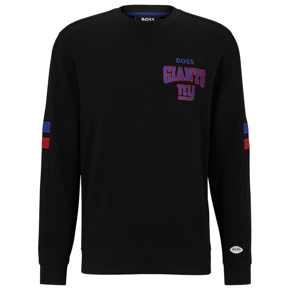 New York Giants BOSS X NFL Drive Crew Neck Pullover Sweatshirt - Black/Royal Pullover