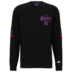 New York Giants BOSS X NFL Drive Crew Neck Pullover Sweatshirt - Black/Royal Pullover