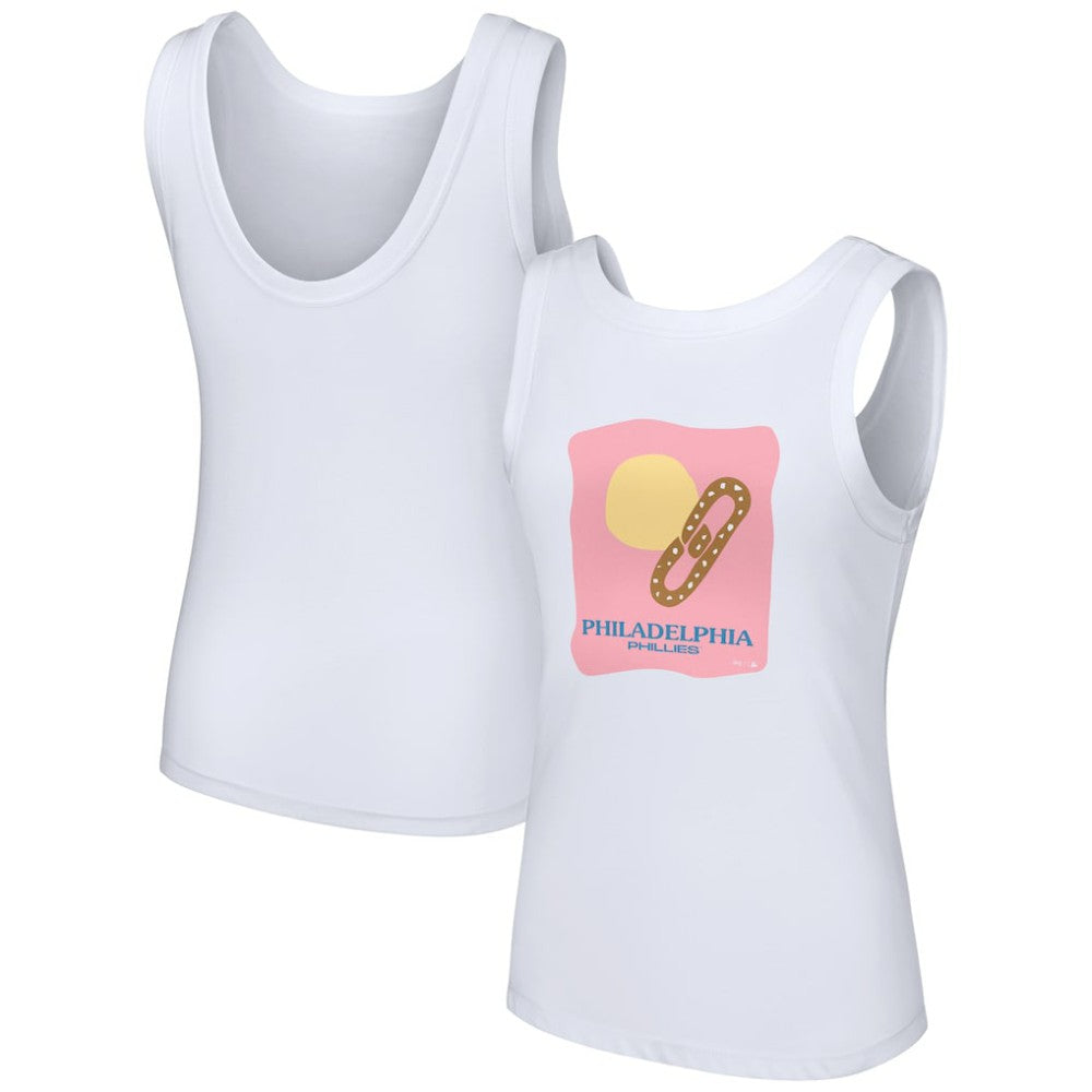 Philadelphia Phillies Lusso Style Women's Lindy Tank Top - White Tanks