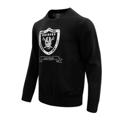Las Vegas Raiders Pro Standard Prep Knit Sweater - Black