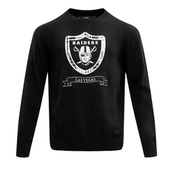 Las Vegas Raiders Pro Standard Prep Knit Sweater - Black