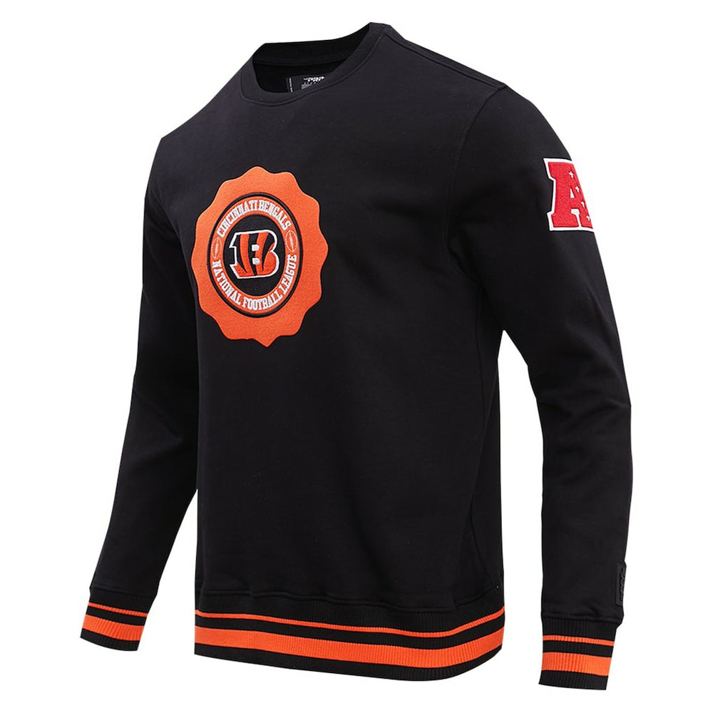 Cincinnati Bengals Pro Standard Crest Emblem Pullover Sweatshirt - Black Pullover