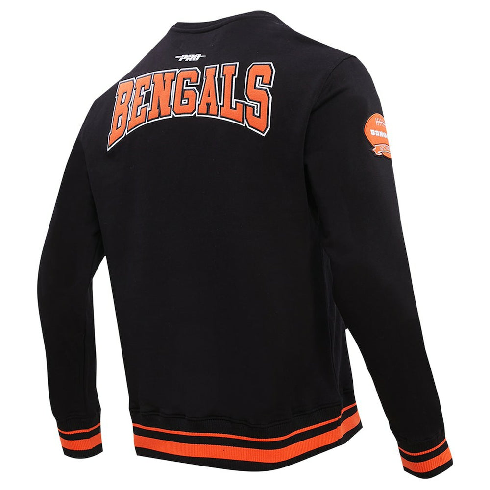 Cincinnati Bengals Pro Standard Crest Emblem Pullover Sweatshirt - Black Pullover