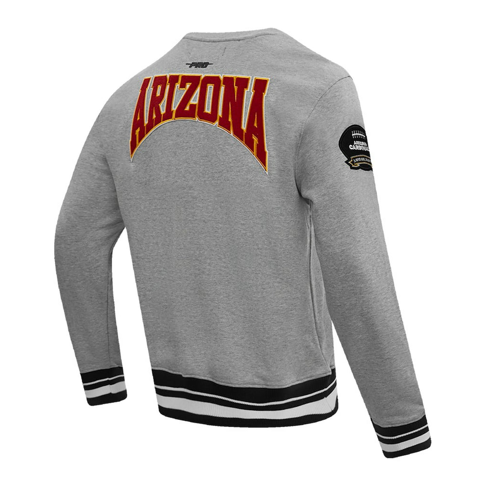 Arizona Cardinals Pro Standard Crest Emblem Pullover Sweatshirt - Heather Gray Pullover