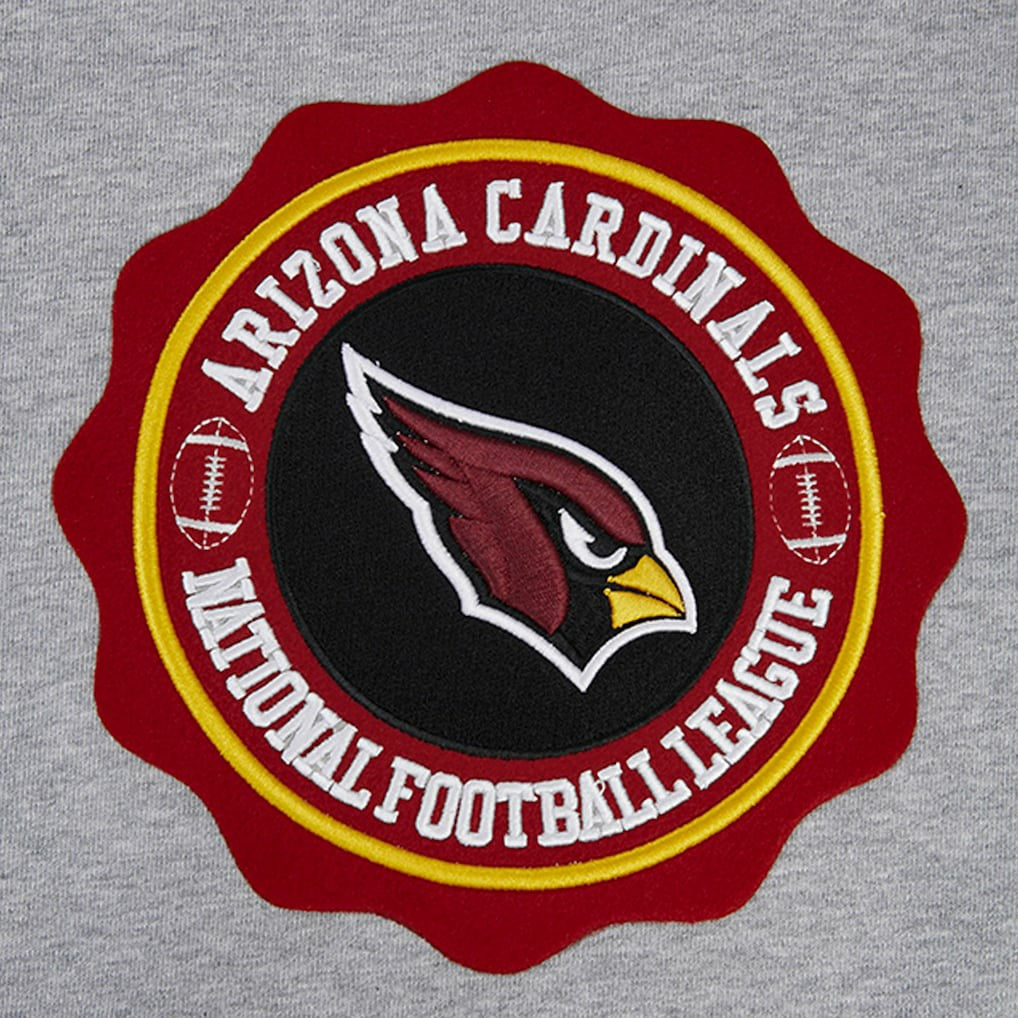 Arizona Cardinals Pro Standard Crest Emblem Pullover Sweatshirt - Heather Gray Pullover