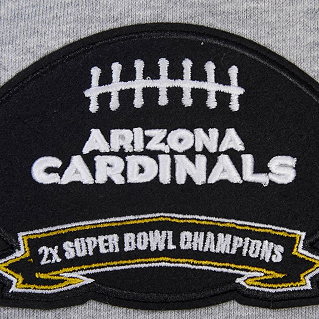 Arizona Cardinals Pro Standard Crest Emblem Pullover Sweatshirt - Heather Gray Pullover