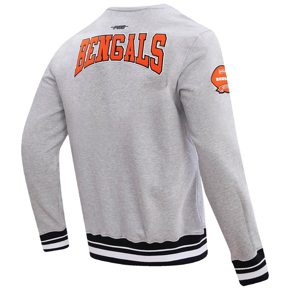 Cincinnati Bengals Pro Standard Crest Emblem Pullover Sweatshirt - Heather Gray Pullover
