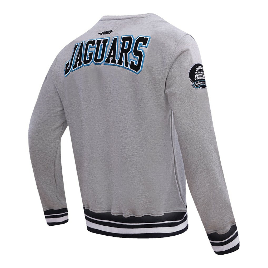 Jacksonville Jaguars Pro Standard Crest Emblem Pullover Sweatshirt - Heather Gray Pullover
