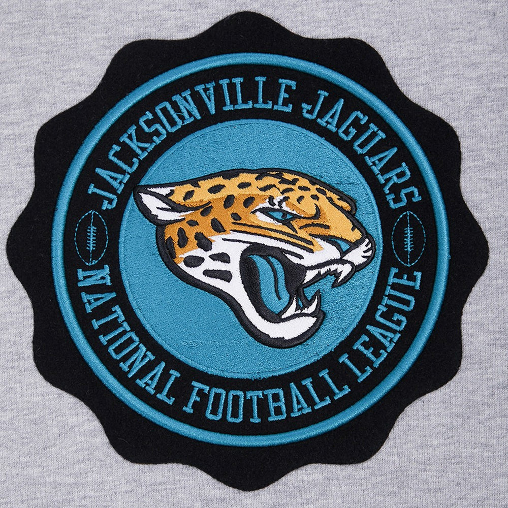 Jacksonville Jaguars Pro Standard Crest Emblem Pullover Sweatshirt - Heather Gray Pullover