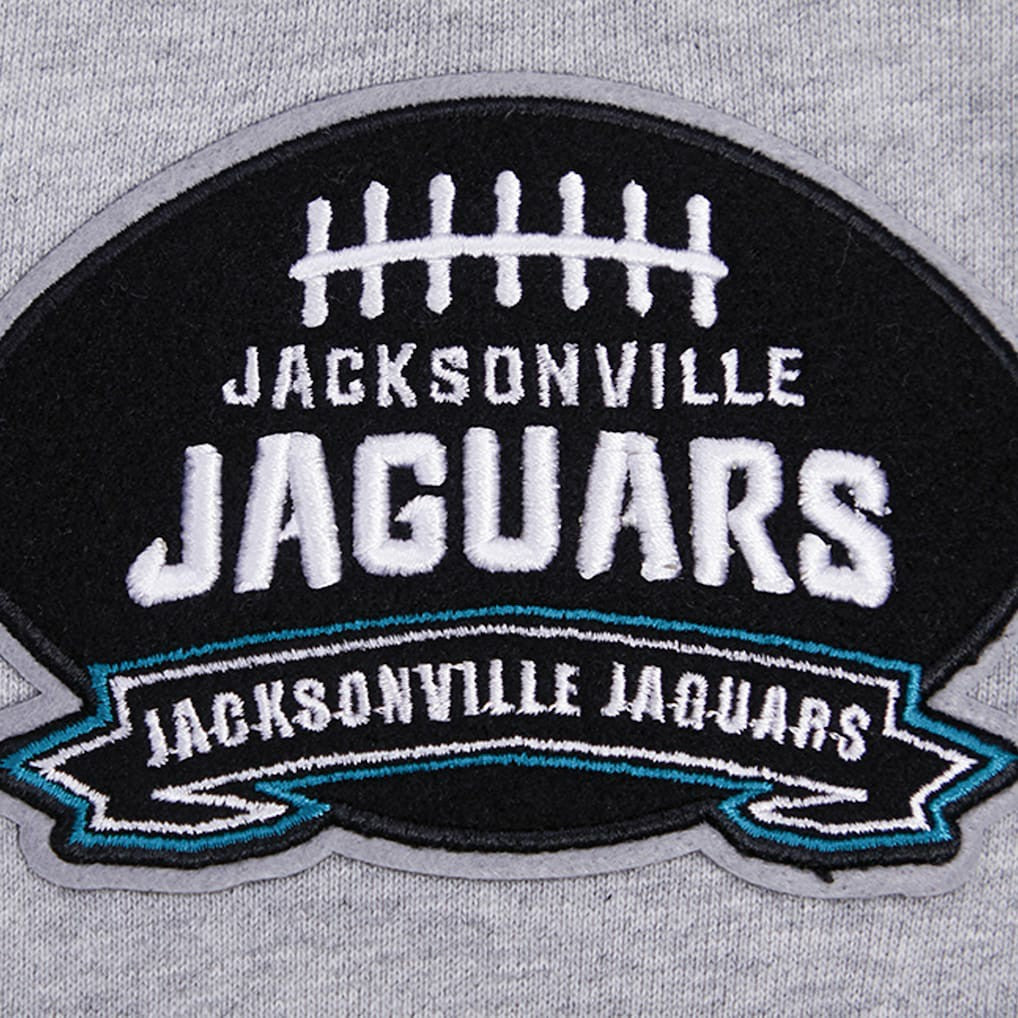 Jacksonville Jaguars Pro Standard Crest Emblem Pullover Sweatshirt - Heather Gray Pullover